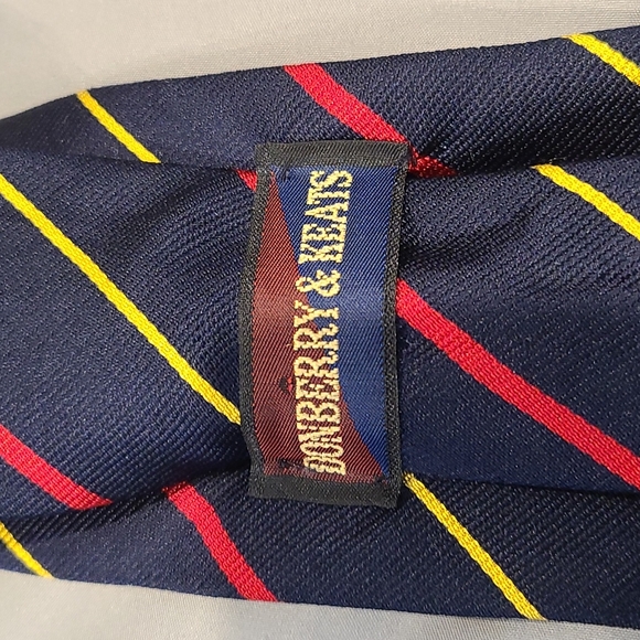Navy Blue Neck Tie w/ Pin Striped - Picture 2 of 2